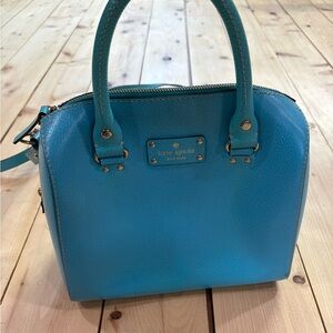 kate spade Teal Dome Satchel Crossbody in Bright Teal